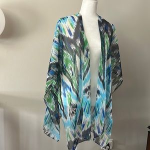 Sheer poncho/ cover up one size